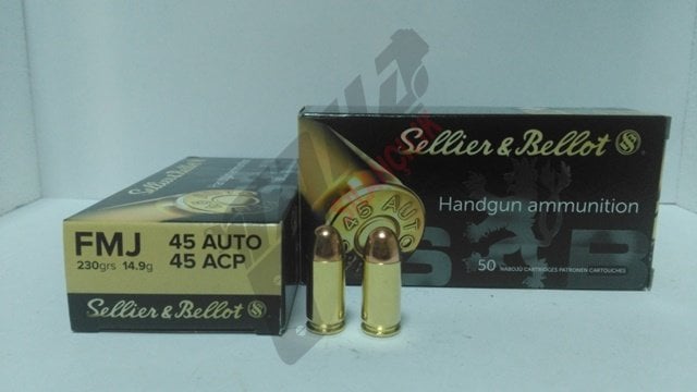 45 Acp. Fmj-230 Grn. (Sellier&Bellot)