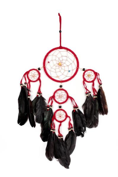 DREAM CATCHER 12 CM KIRMIZI MAİ-DRMCTHR-26