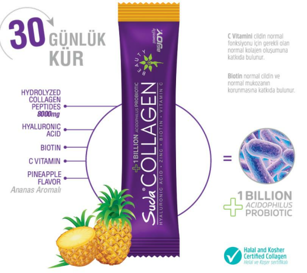 Suda Collagen Pineapple Flawor Toz Kolajen 10gr | 30 Saşe