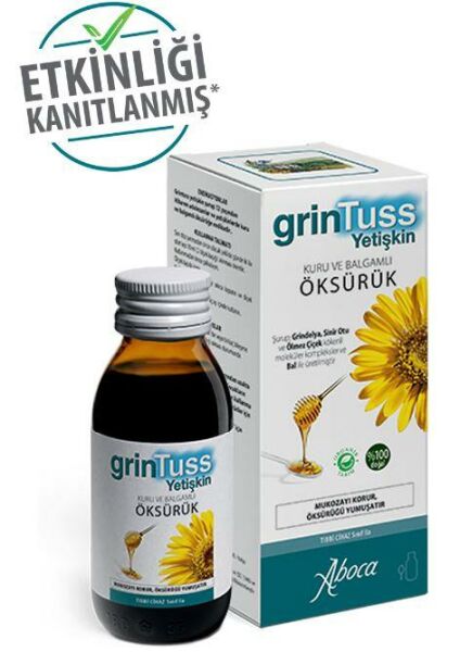 Grintuss Bitkisel Şurup 100ml | Yetişkinlere Özel