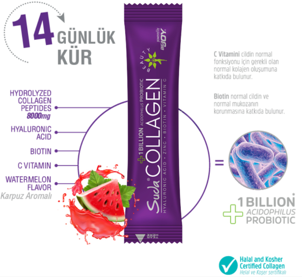 Suda Collagen Watermelon Flawor Toz Kolajen 10gr | Saşe
