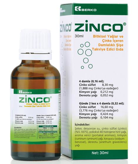 Zinco Bitkisel Damla 30ml