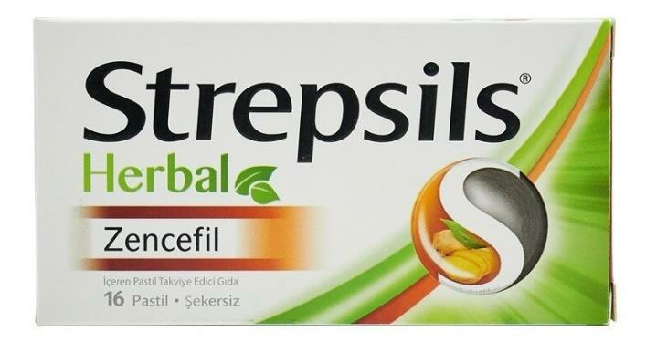 Strepsils Herbal Zencefil 16 Pastil | Şekersiz