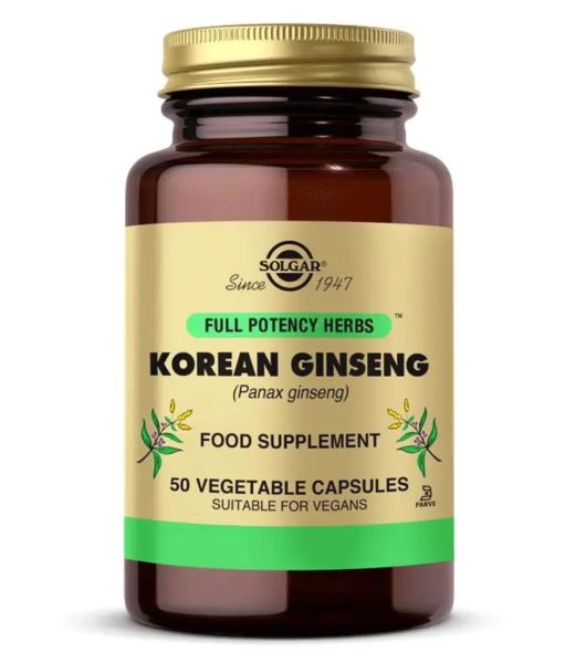 Solgar Korean Ginseng 50 Kapsül | Panax Ginseng