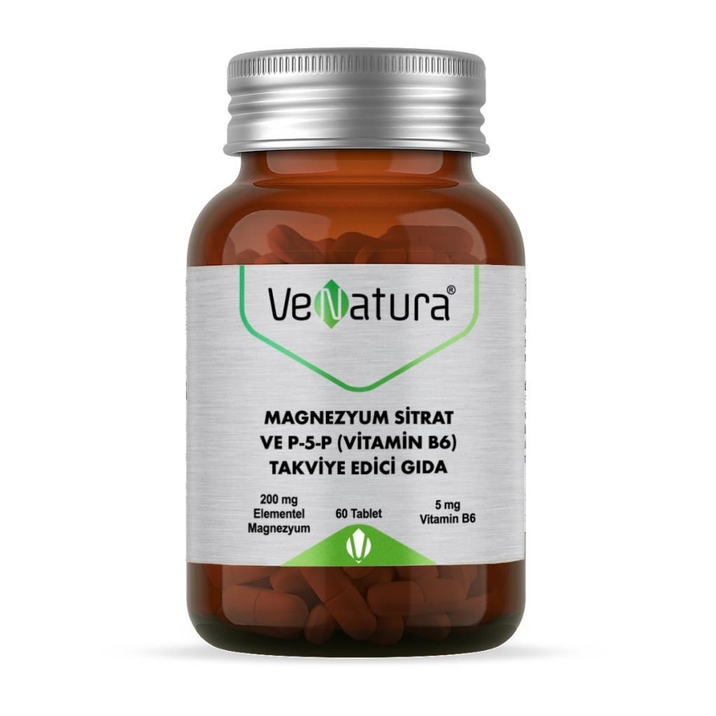 Venatura Magnezyum Sitrat P-5-P Vitamin B6 60 Tablet