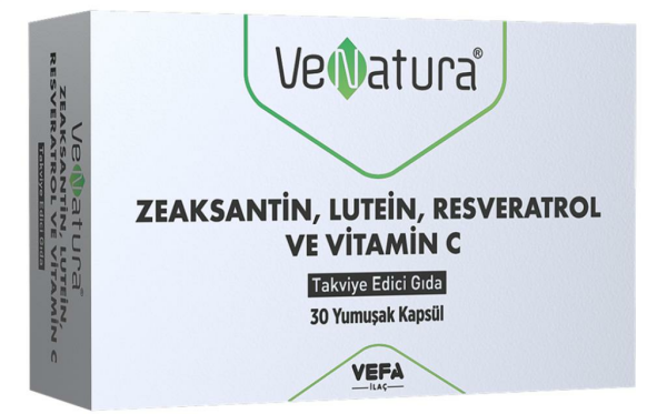 Venatura Zeaksantin Lutein Resveratrol ve Vitamin C 30 Softjel