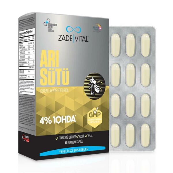 Zade Vital Arı Sütü Royal Jelly 40 Kapsül