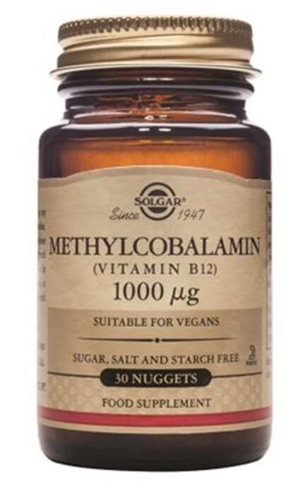 Solgar Methylcobalamin Vitamin B12 1000mcg Subling 30 Tablet
