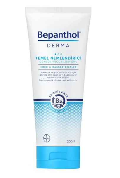 Bepanthol Derma Temel Nemlendirici Vücut Losyonu 200ml | Kuru ve Hassas Ciltler
