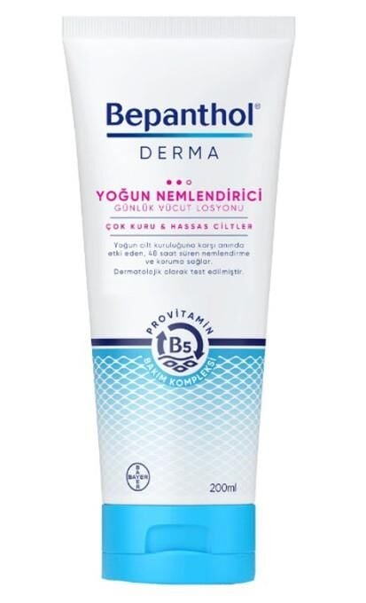 Bepanthol Derma Yoğun Nemlendirici Vücut Losyonu 200ml | Çok Kuru ve Hassas Ciltler