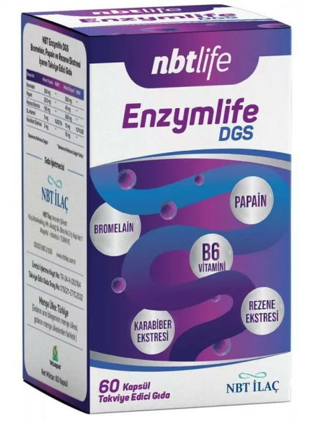 Nbt Life Enzymlife DGS 60 Kapsül