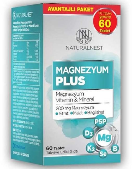 Naturalnest Magnezyum Plus 60 Tablet | Avantajlı Paket