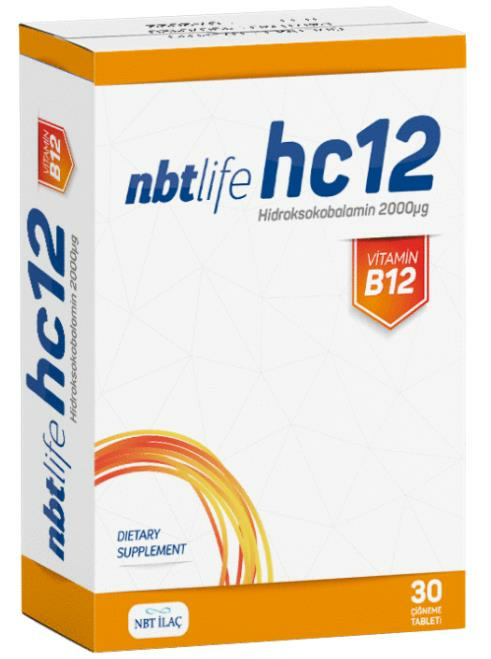 Nbt Life HC12 Hidroksokobalamin Çiğneme 30 Tablet