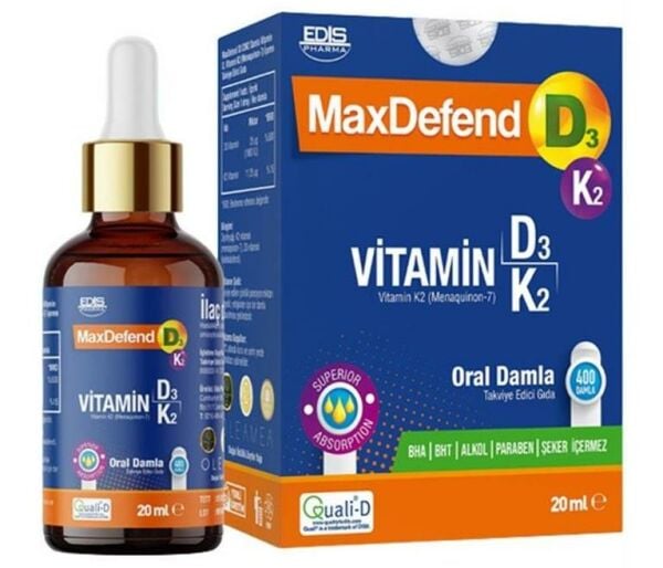 MaxDefend D3 K2 Oral Damla 20ml