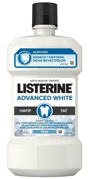 Listerine Advanced White Hafif Tat 500ml | Beyazlatıcı Ağız Gargara