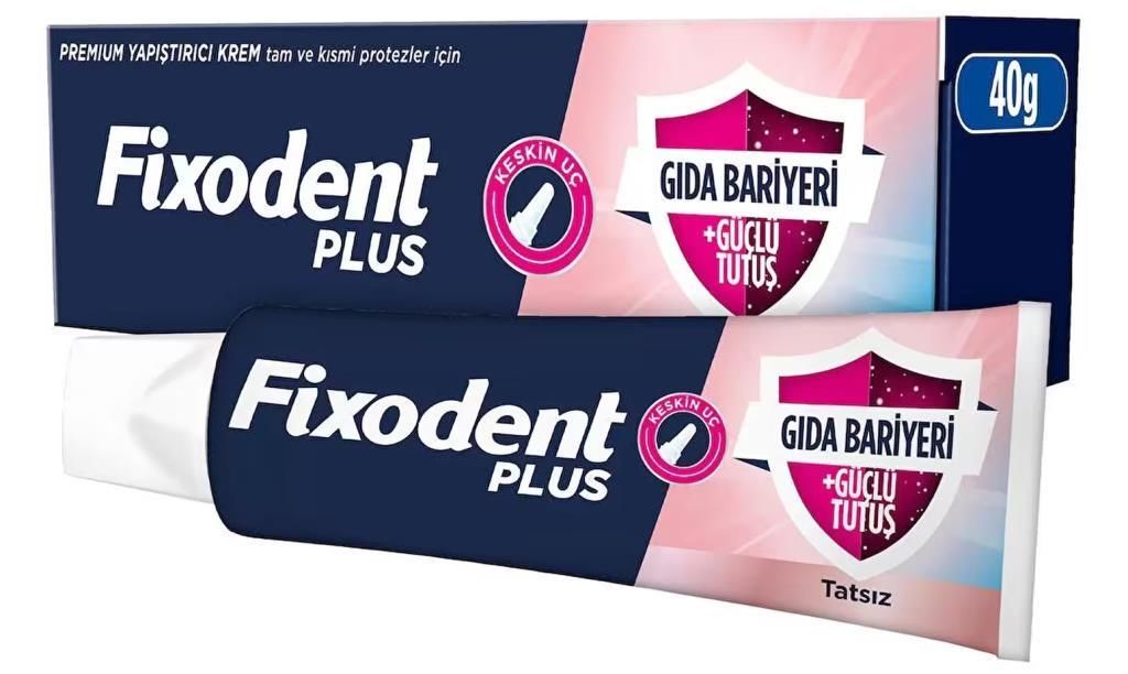 Fixodent Plus Tatsız  Diş Protezi Yapıştırıcı Krem 40gr