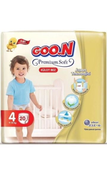 Goon Premium Soft Külot Bebek Bezi (4 Beden) 9-14 Kg | 20 Adet
