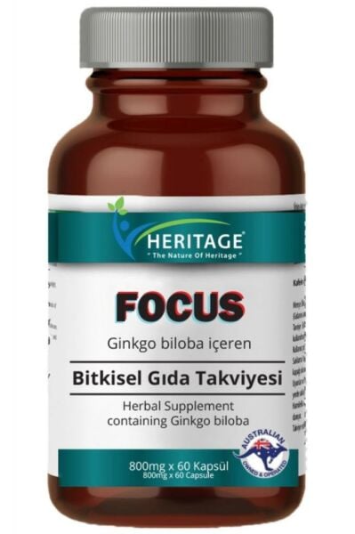 Heritage Focus Gingko Biloba Ekstresi 60 Kapsül