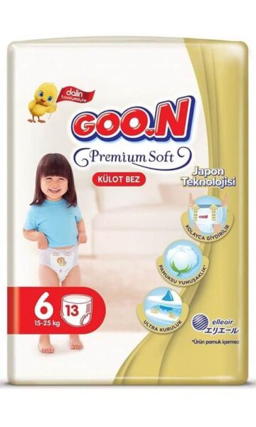 Goon Premium Soft Külot Bebek Bezi (6 Beden) 15-25 Kg | 13 Adet
