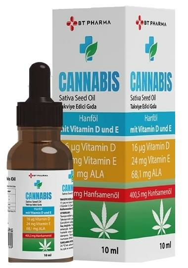 Cannabis Oil Vitamin D ve Vitamin E 400mg 10ml