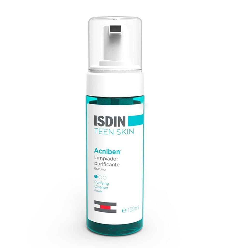 ISDIN Teen Skin Acniben Purifying Foam Cleanser 150 ml | Akneye Eğilimli Yağlı Ciltler İçin Köpük Temizleme Jeli
