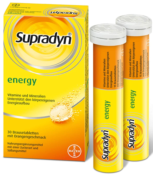 Supradyn Multivitamin Mineral ve Koenzim Q10 İçeren Efervesan 30 Tablet