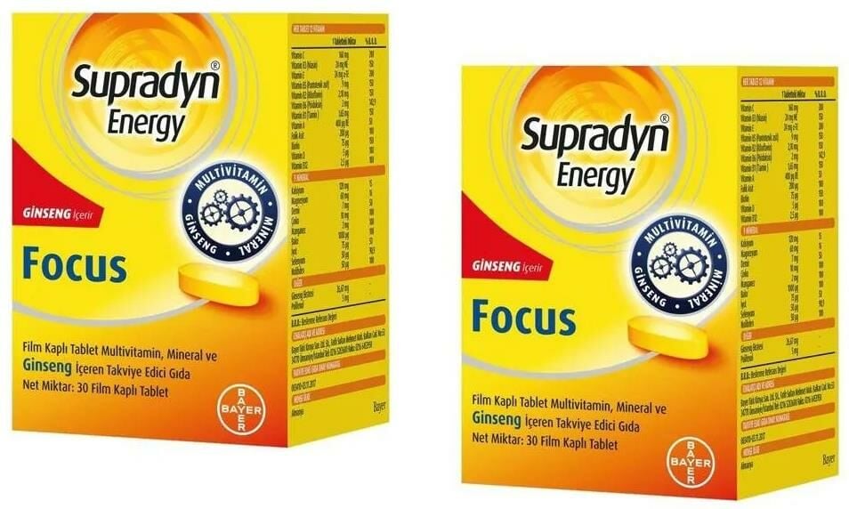 Supradyn Energy Focus Multivitamin 30 Tablet 2 Adet