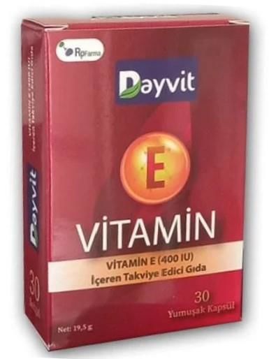 Dayvit Vitamin E 400IU 30 Kapsül