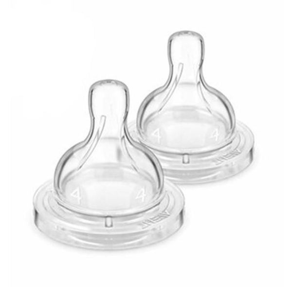 Philips Avent Biberon Emziği Natural | 6 Ay+, 4 Delik, 2 Adet