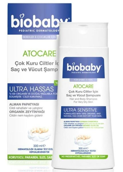 Biobaby Kuru ve Atopik Ciltler İçin Şampuan 300 ml