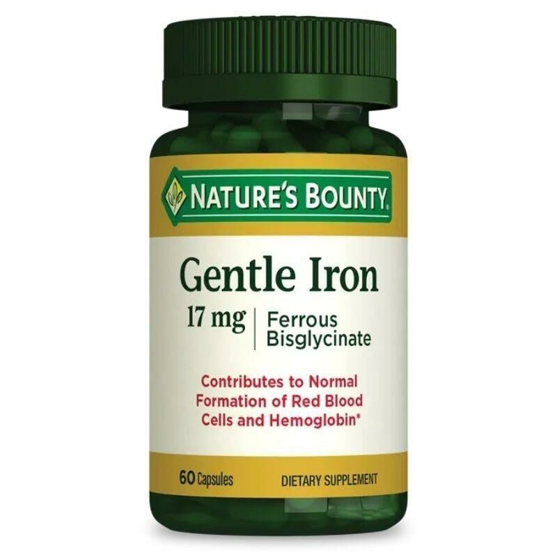 Natures Bounty Gentle Iron 17 mg 60 Kapsül
