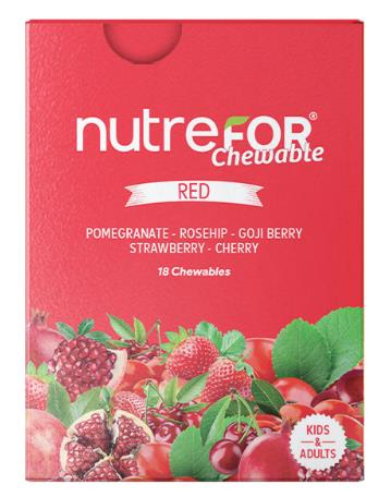 Nutrefor Chewable Red 18 Çiğneme Tableti | Pomegranate - Rosehip- Cherry