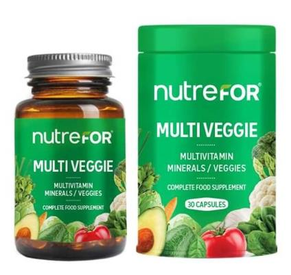 Nutrefor Multi Veggie 30 Kapsül | Multivitamin Mineral ve Sebze Ektresi
