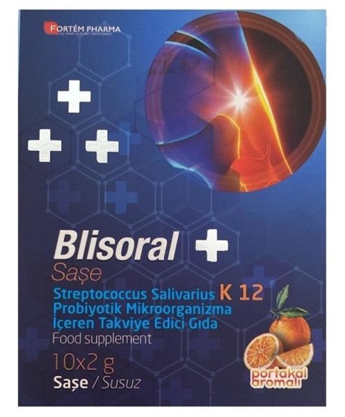 Blisoral Streptococcus Salivarius K 12 Probiyotik Mikroorganizma İçeren Takviye Edici Gıda 2 G 10x2g Poşet