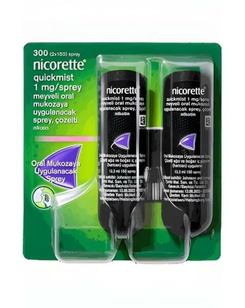 Nicorette Quickmist 1mg Meyveli Ağız Sprey150 Sprey 2 Adet