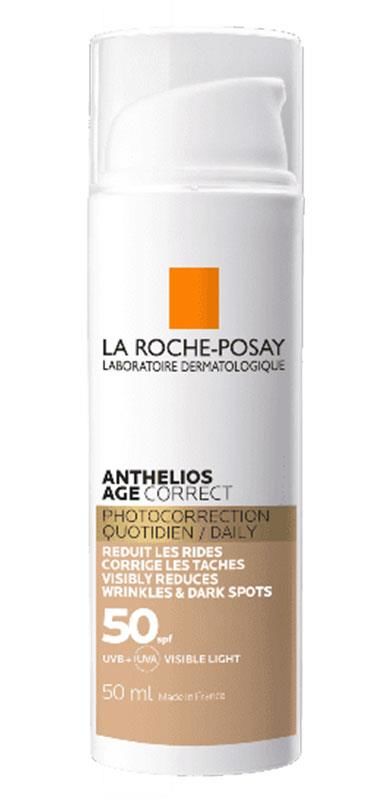 La Roche-Posay Anthelios Age Correct Daily CC Cream SPF50 Tinted 50ml | Leke ve Kırışıklık Karşıtı Renkli Güneş Kremi