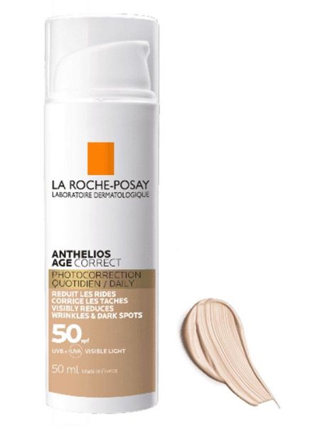 La Roche-Posay Anthelios Age Correct Daily CC Cream SPF50 Tinted 50ml | Leke ve Kırışıklık Karşıtı Renkli Güneş Kremi