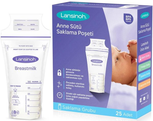 Lansinoh Anne Sütü Saklama Poşeti 25 Adet