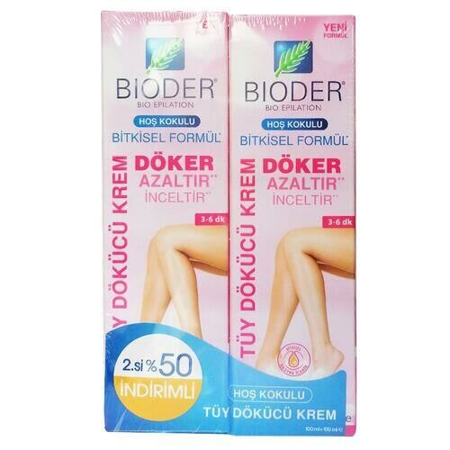 Bioder Tüy Dökücü Krem Normal Cilt 100 + 100 ml | Avantajlı Paket