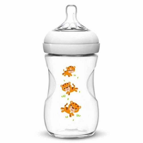 Philips Avent Biberon PP Natural Emzik 260ml | 1 Ay Üzeri, Kaplan Desenli, 1 Adet