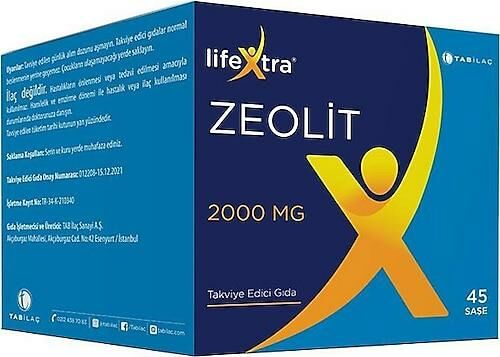 Tab İlaç Lifextra Zeolit 2000mg 45 Saşe