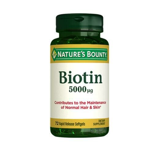 Natures Bounty Biotin 5000 mg 72 Softgel