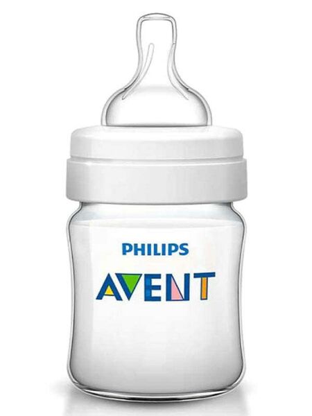 Philips Avent Biberon PP Classic Emzik 125ml | 0 Ay Üzeri, Şeffaf, 1 Adet