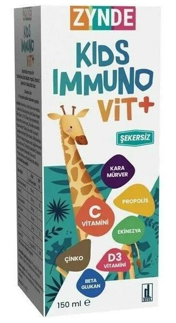 Zynde Kids Immuno Vit+  Şurup 150ml | Kara Mürver- C Vitamini