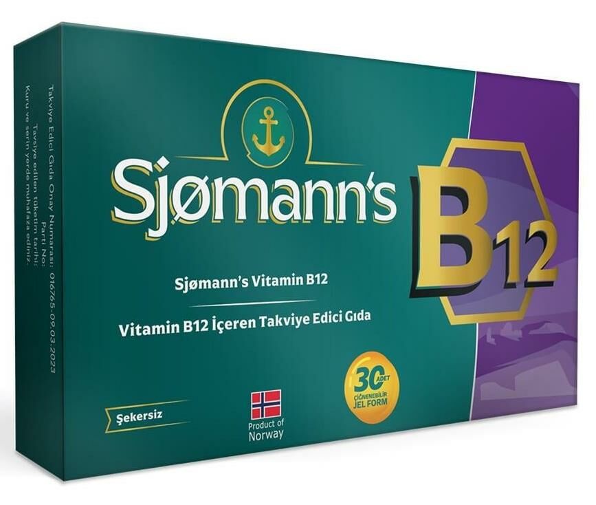 Sjomann's Vitamin B12 1000mcg 30 Çiğnenebilir Jel Form