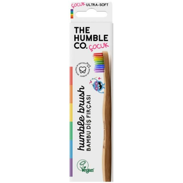 Humble Brush Kids Ultra-Soft Bambu Çocuk Diş Fırçası | Gökkuşağı