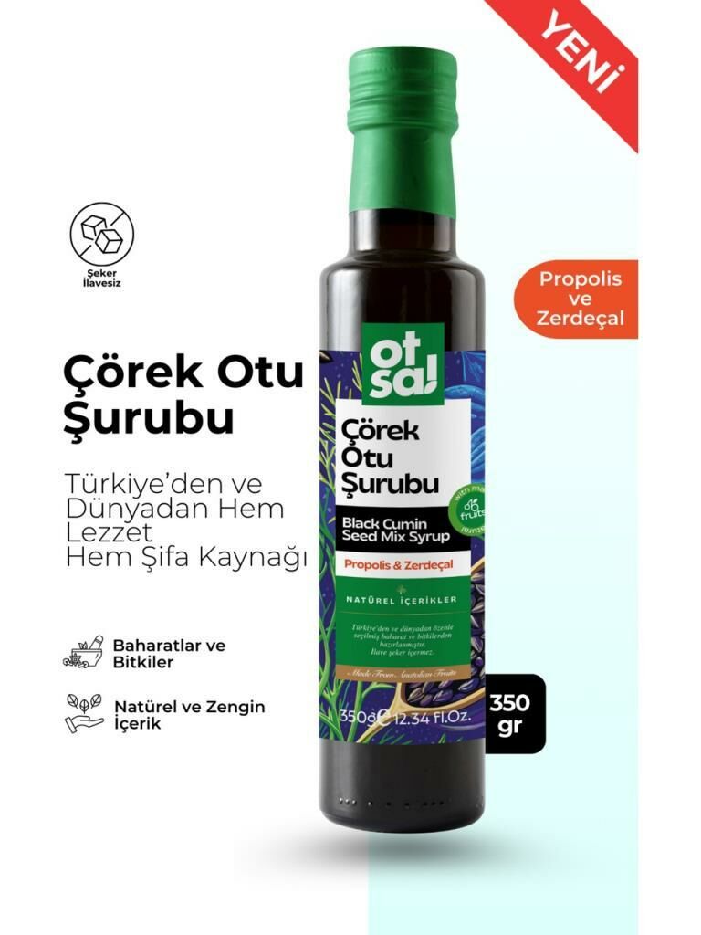 Otsa Çörek Otu Şurubu 350 g | Propolis Zerdeçal