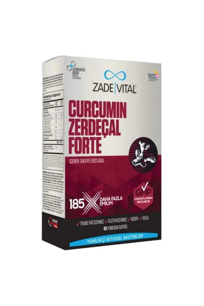 Zade Vital Curcumin Forte Zerdeçal Yağı 1000 mg 40 Kapsül