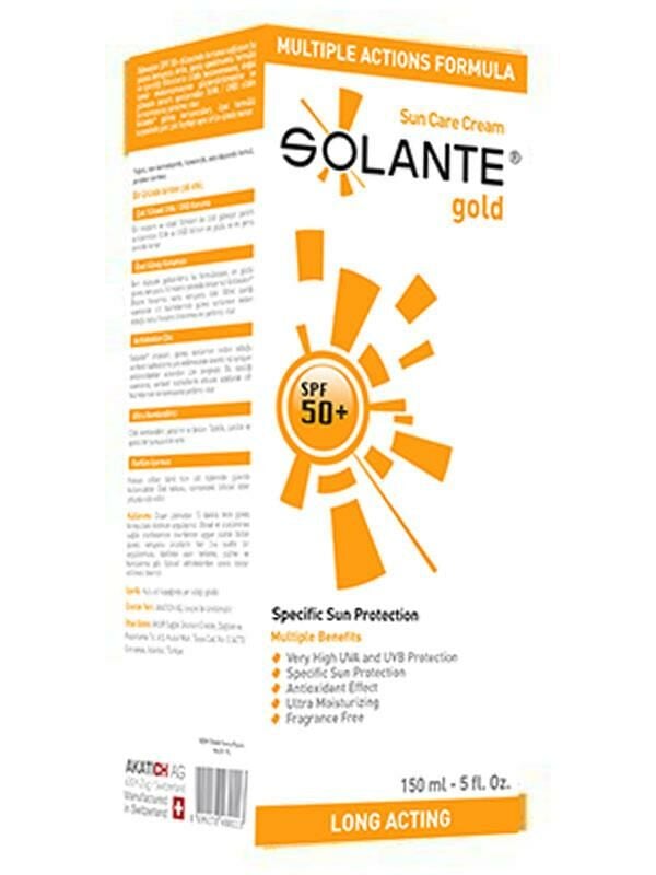 Solante Gold SPF50+ Güneş Koruyucu Losyon 150ml | Yağsız, Suya Dayanıklı