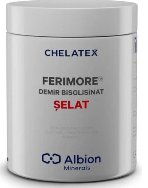 Chelatex FERIMORE Demir Bisglisinat 60 Bitkisel Kapsül